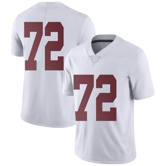 Alabama Crimson Tide Men's Pierce Quick #72 No Name White NCAA Nike Authentic Stitched College Football Jersey GH16M86RP